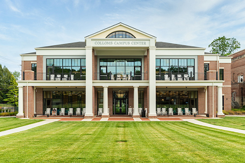 Colloms Lawn, the site of Spring Commencement 2020