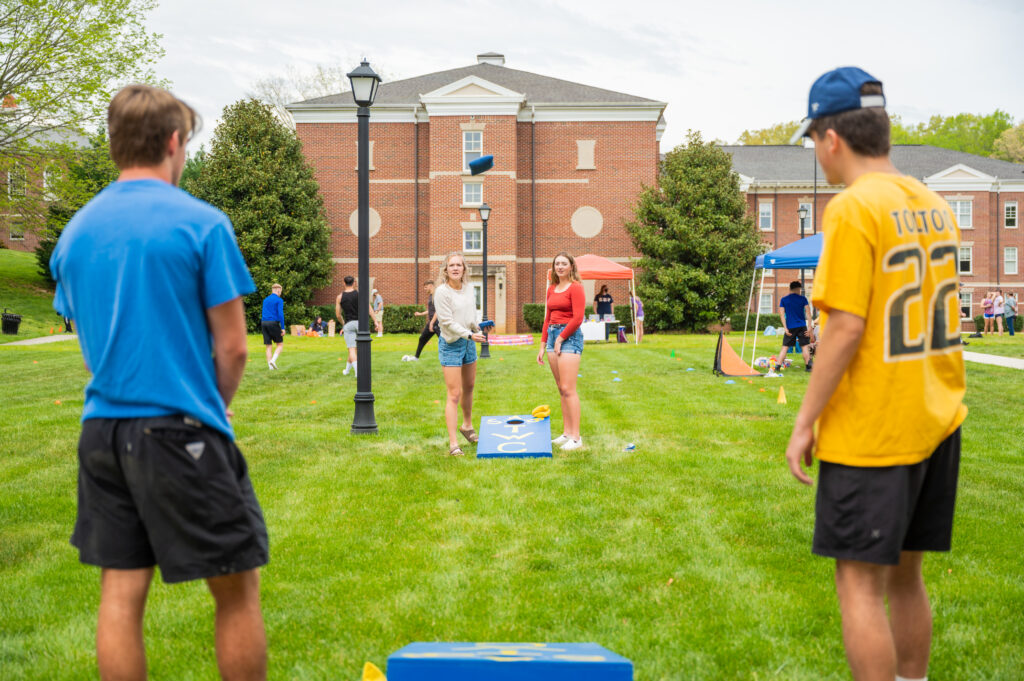 students having a fun time at bulldog bash