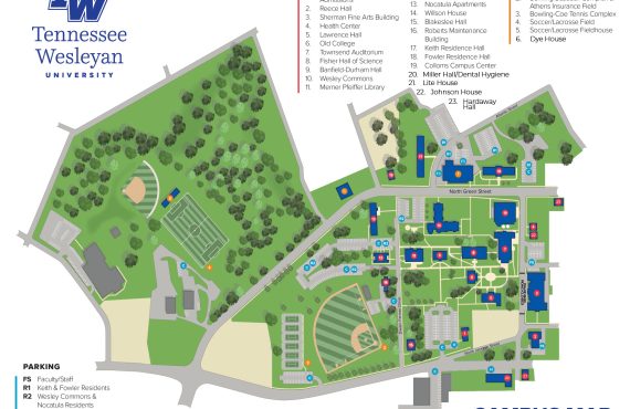 Tennessee Wesleyan Campus Map